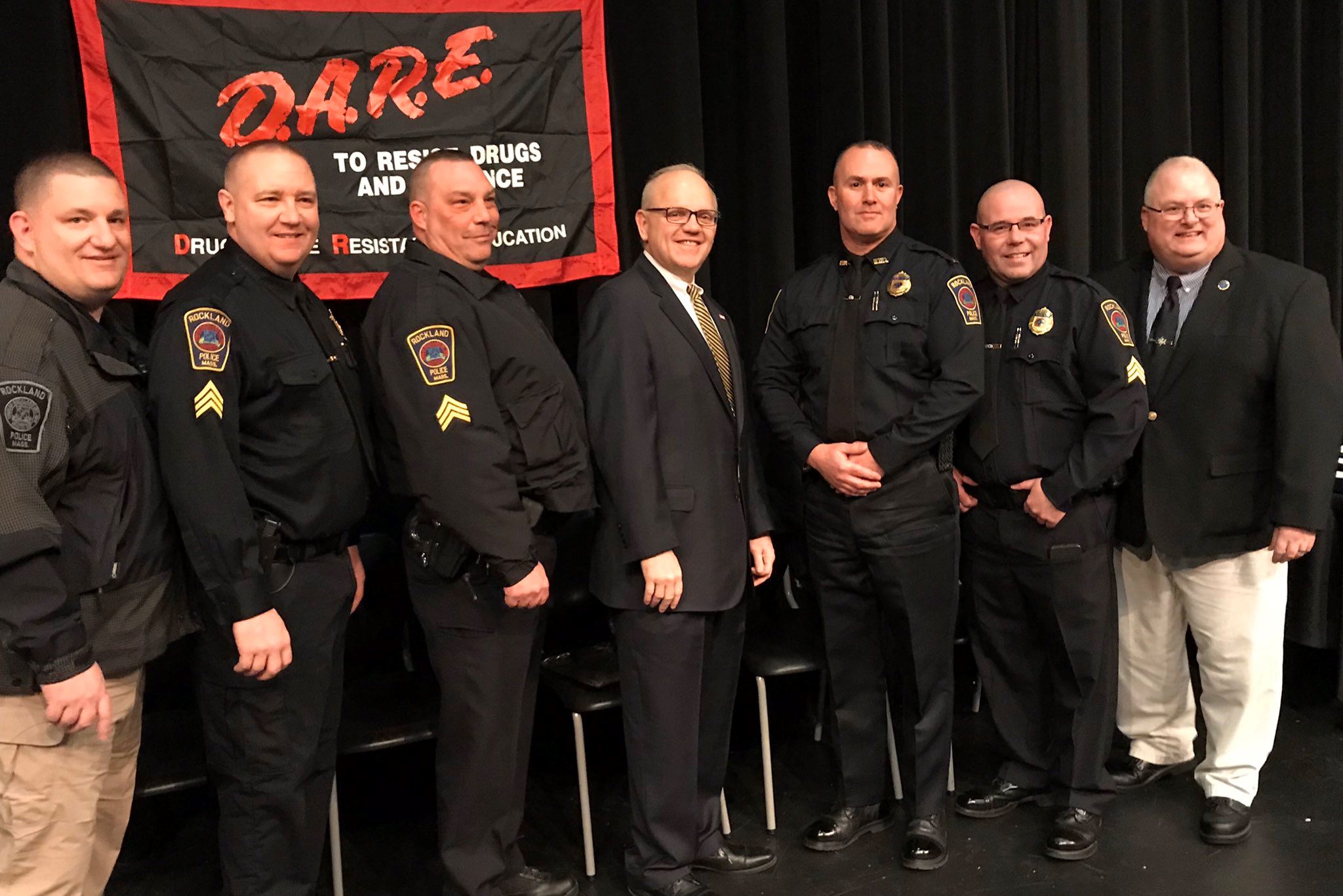 Officers at D.A.R.E Graduation 2020